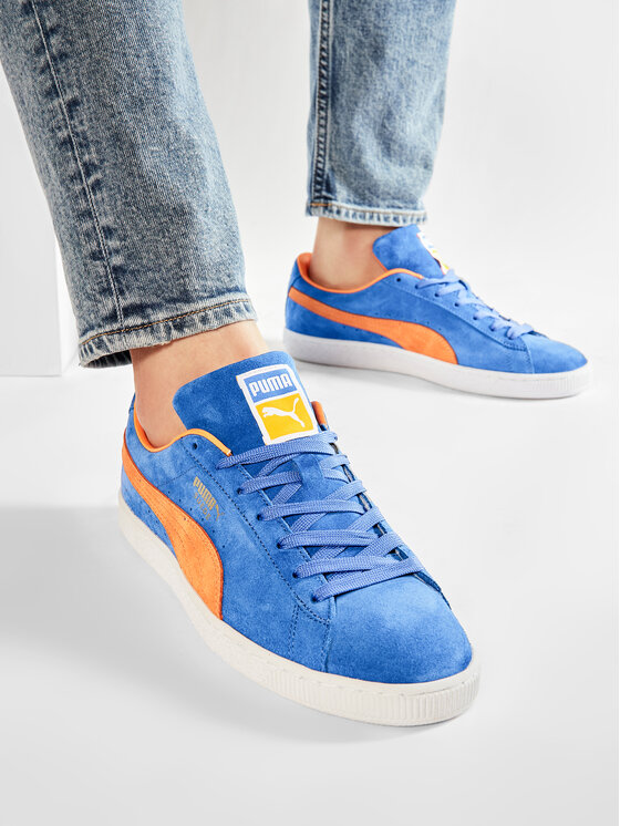 Puma suede bleu clearance jaune