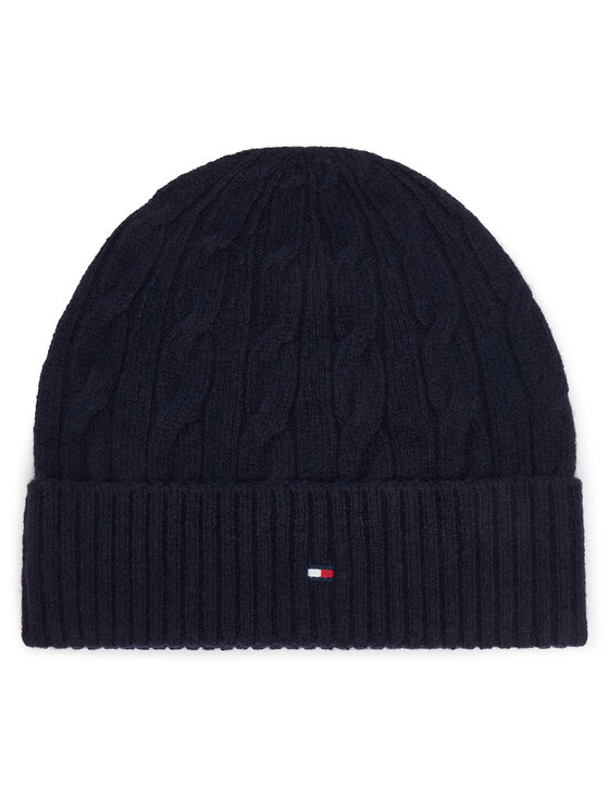Tommy Hilfiger Tommy Hilfiger Шапка Th Flag Cable AM0AM14859 Тъмносин