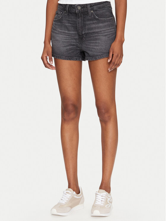 Guess Guess Pantaloni scurți de blugi W5GD0Y D5M71 Negru Regular Fit