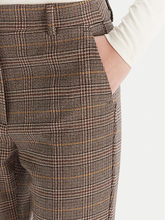 Weekend Max Mara Weekend Max Mara Pantaloni di tessuto Baco 2525136042 Marrone Regular Fit