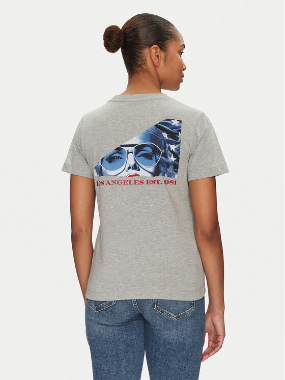 Guess Guess T-shirt W5RI04 I3Z14 Siva Regular Fit