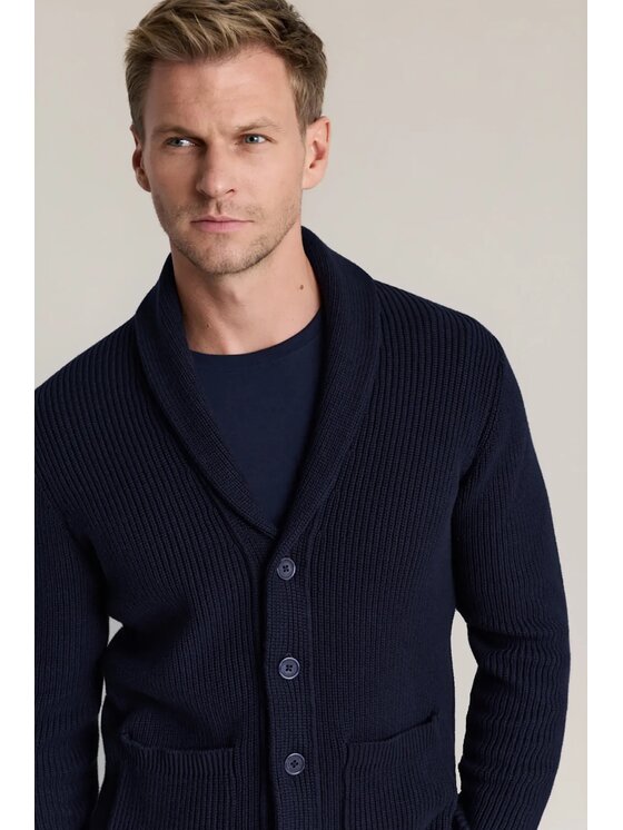 Lancerto Lancerto Kardigan Folke SW073226000078 Granatowy Regular Fit