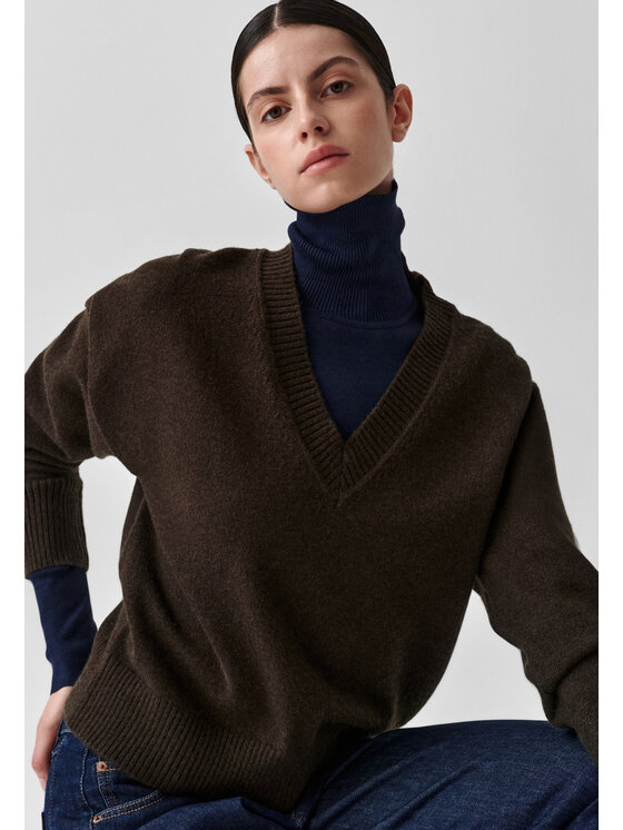 TATUUM TATUUM Sweter ELNERKA Brązowy Classic Fit