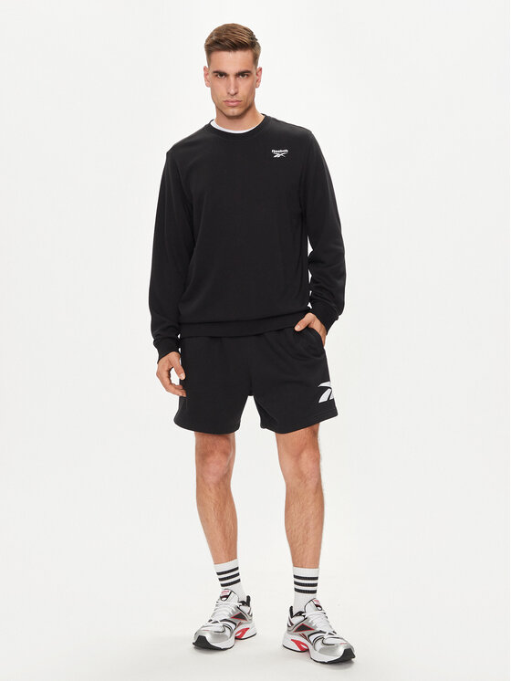 Reebok Reebok Majica dugih rukava Identity Small Logo 100050282 Crna Regular Fit