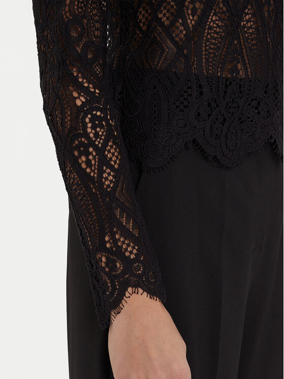 Morgan Morgan Bluză 252-TLILA Negru Slim Fit