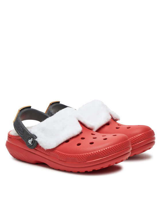 Crocs Crocs Şlapi Classic Lined Santa Clog 210933 Roșu