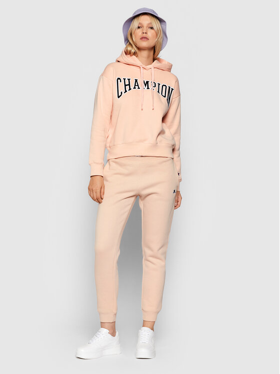 Felpa Collegiate Logo 114766 Rosa Custom Fit