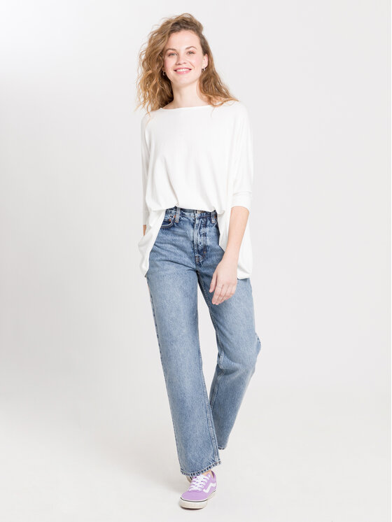 Cross Jeans Cross Jeans T-Shirt 55925-028 Beżowy Oversize