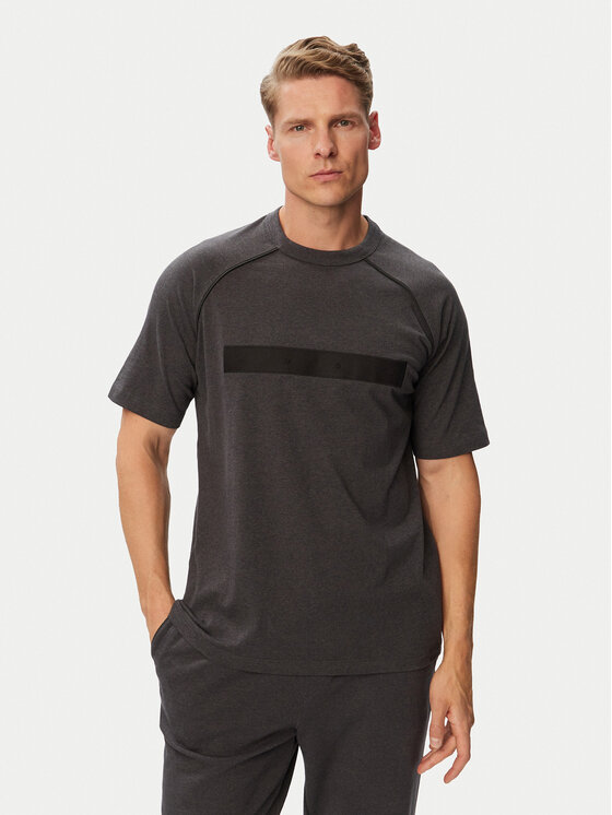HUGO Tricou 50563112 Gri închis Regular Fit