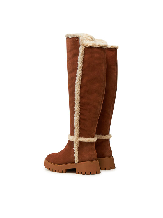 MICHAEL Michael Kors Stiefel Asher Suede and Faux Shearling Boot 40F4ASFB6S  Braun | Modivo.de
