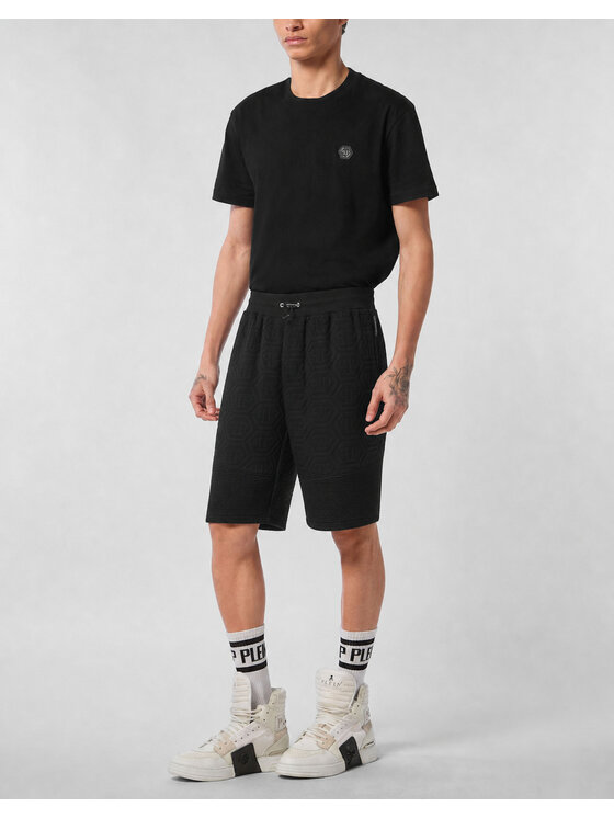 PHILIPP PLEIN PHILIPP PLEIN Sportovní kraťasy 31041 Černá Jogger Fit