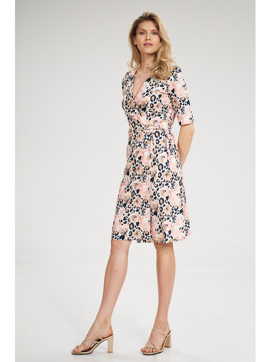 FIGL FIGL Sukienka M703 Kolorowy Regular Fit