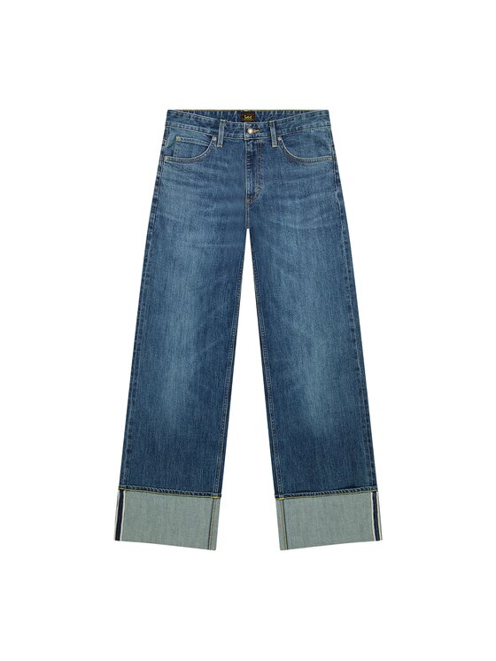 Lee Lee Jeansy RIDER LOOSE Niebieski Loose Fit