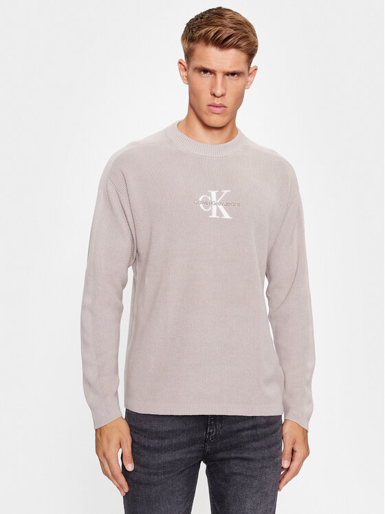 Calvin Klein Jeans Sveter J30J322460 Sivá Loose Fit
