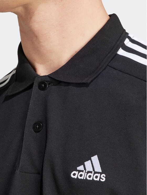 adidas adidas Polo Essentials Piqué Embroidered Small Logo 3-Stripes Polo Shirt IC9310 Czarny Regular Fit