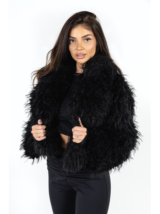 Agatha Studio Agatha Studio Futro A26ZS-FU-K01 Czarny Classic Fit
