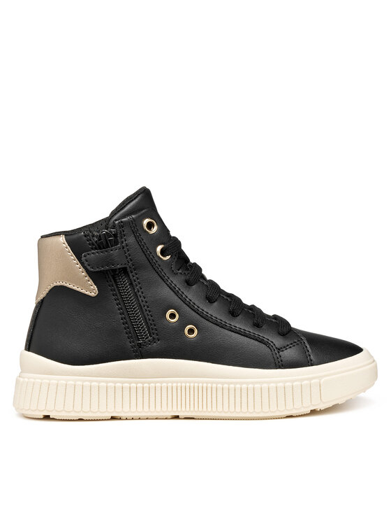 Geox Fille J Laquinny Girl - Baskets Mi-Montantes Confortables Et Respirantes