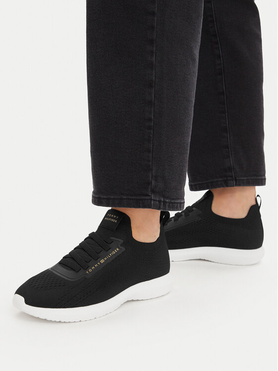 Tommy Hilfiger Tommy Hilfiger Sportcipők Th Knit Extralight Runner FW0FW09112 Fekete