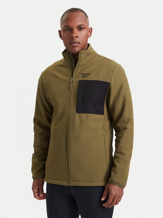 Reebok Reebok Softshellová bunda RCC00096 Tmavě zelená Regular Fit