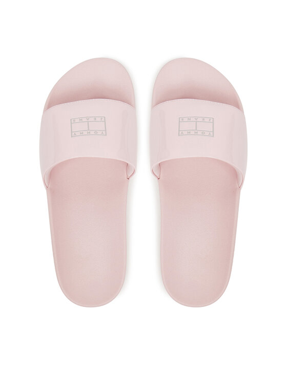 Tommy Jeans Tommy Jeans Чехли Flag Pool Slide Patent EN0EN02901 Розов