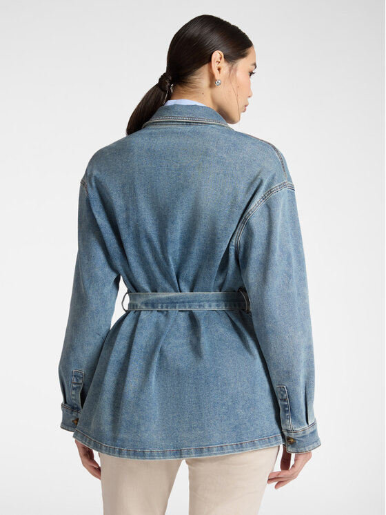 Elena Mirò Elena Mirò Kurtka jeansowa R426Z000025N024 Niebieski Slim Fit