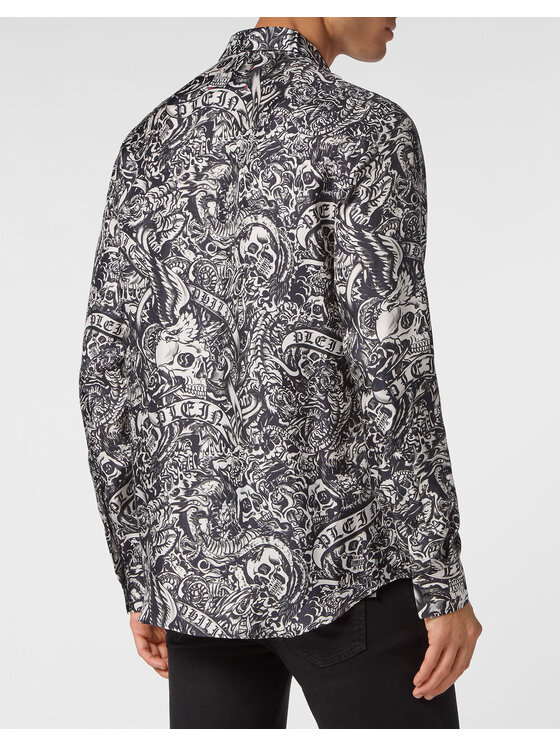 PHILIPP PLEIN PHILIPP PLEIN Košeľa 9775 Čierna Fitted Fit
