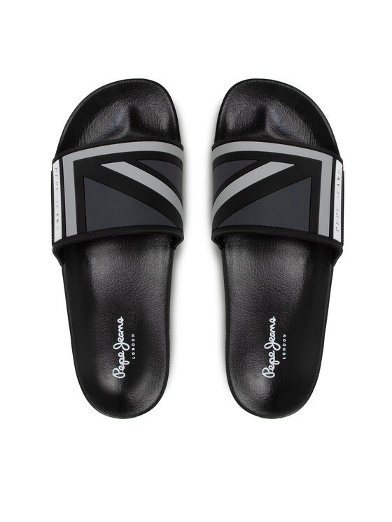 Pepe Jeans Pepe Jeans Nazouváky Slider Flag PMS70107 Černá