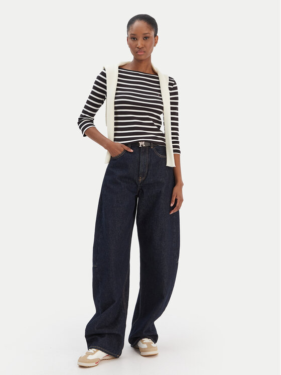 Tommy Hilfiger Tommy Hilfiger Blúz New Cody WW0WW40589 Fekete Slim Fit