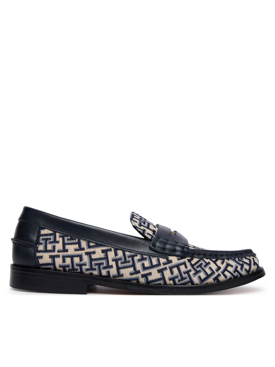 Tommy Hilfiger Loafers Th Monogram Penny Bar Loafer FW0FW09537 Bleumarin