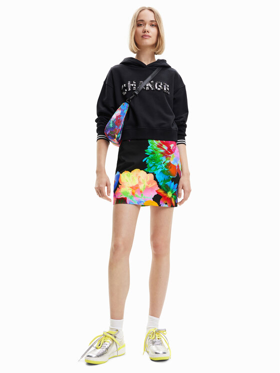 Desigual Desigual Mini sijonas 23SWFW09 Spalvota Slim Fit