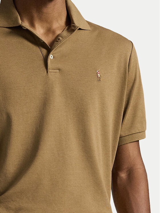 Polo Ralph Lauren Polo Ralph Lauren Поло 710704319505 Світло-коричневий Custom Slim Fit