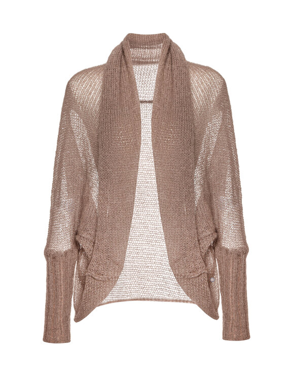 YOU by Tokarska YOU by Tokarska Kardigan Kamila alpaka Brązowy Regular Fit