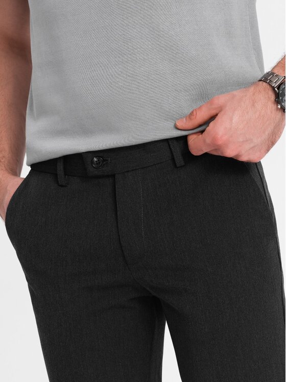 Ombre Ombre Chinosy OM-PACP-0191 Szary Regular Fit