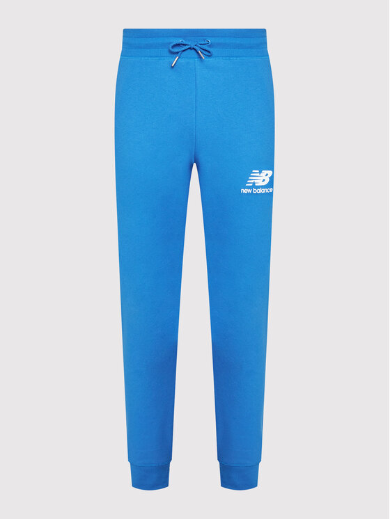 New Balance Sportinės kelnės Essentials Stacked Logo MP03558 Mėlyna  Athletic Fit | Modivo.lt