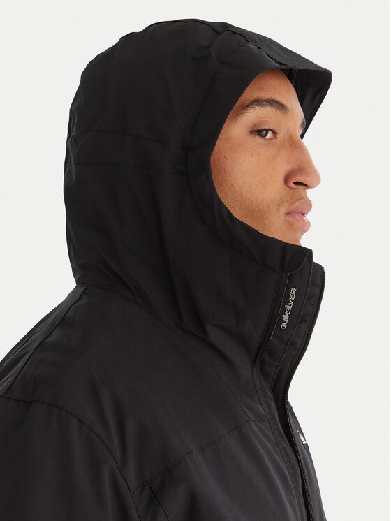 Quiksilver Quiksilver Demisezoninė striukė Overcast 3K EQYJK04202 Juoda Regular Fit