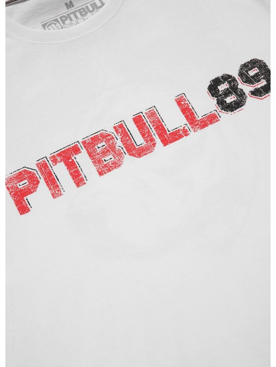 PITBULL PITBULL T-Shirt Koszulka męska DOG 89 L Biały Regular Fit