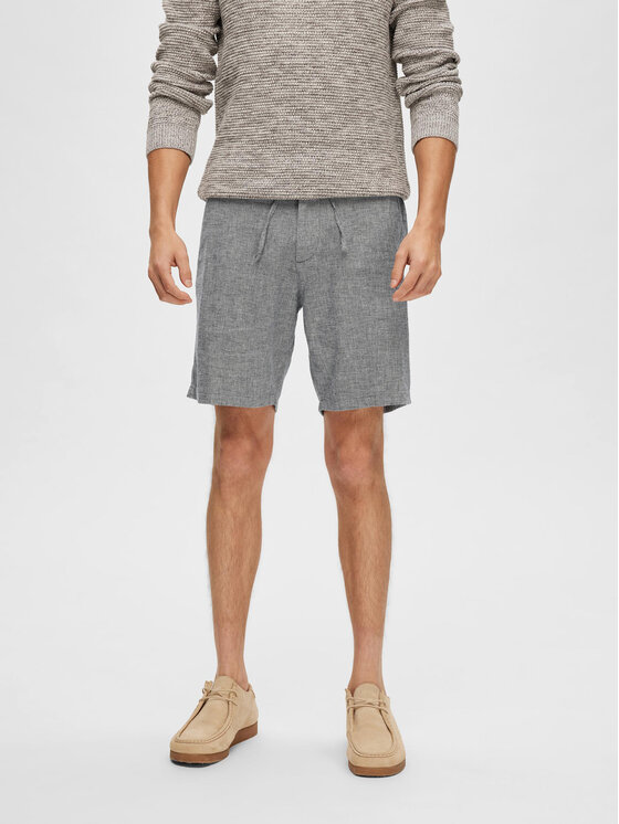 Selected Homme Bavlnené šortky Slhregular-Brody 16087638 Sivá Regular Fit