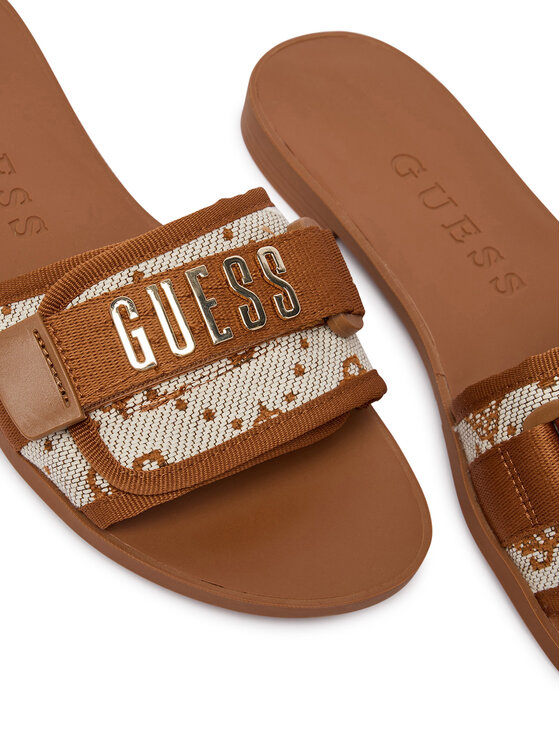 Guess Guess Šľapky FLJEL5 FAB03 Hnedá