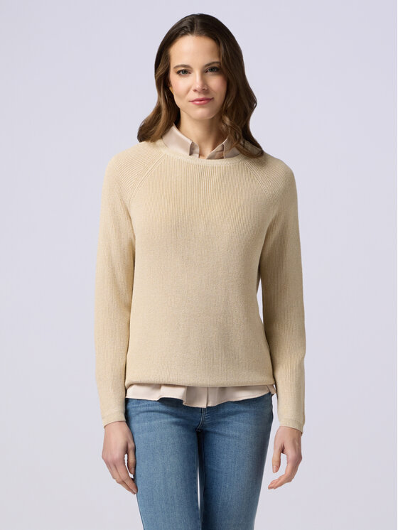 Oltre Oltre Kardigan M064J004790N002 Écru Regular Fit