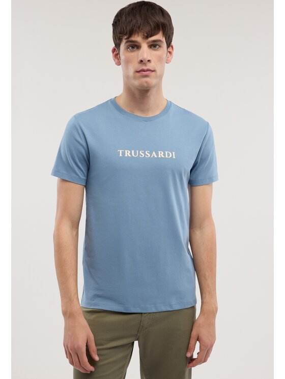 Trussardi Trussardi T-Shirt G0498000106N024 Turkusowy Regular Fit