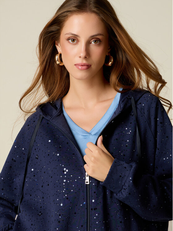 Oltre Oltre Felpa G834J004552N034 Blu Over Fit