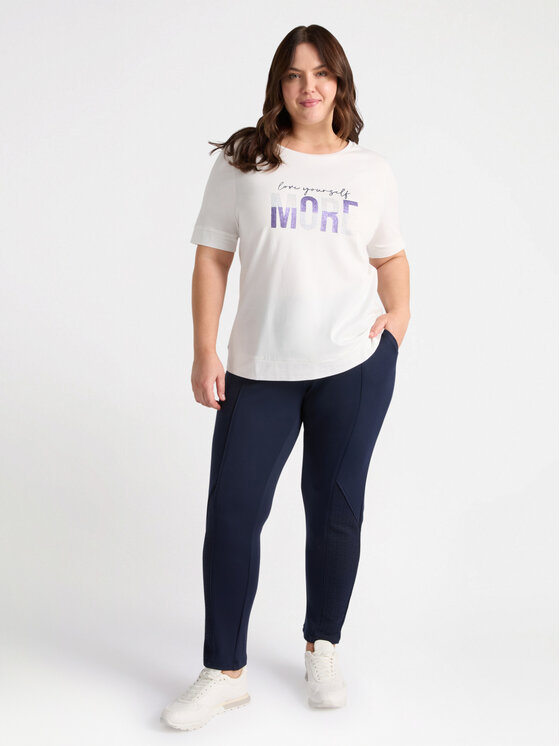 Fiorella Rubino Fiorella Rubino T-Shirt G461L008261N011 Biały Regular Fit
