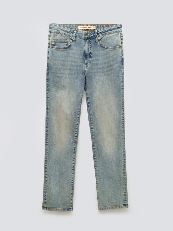 BIG STAR BIG STAR Jeansy TERRY HIGH WAIST Niebieski Slim Fit