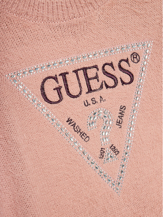 Guess Guess Sukienka dzianinowa J4BK11 Z3K20 Różowy Regular Fit