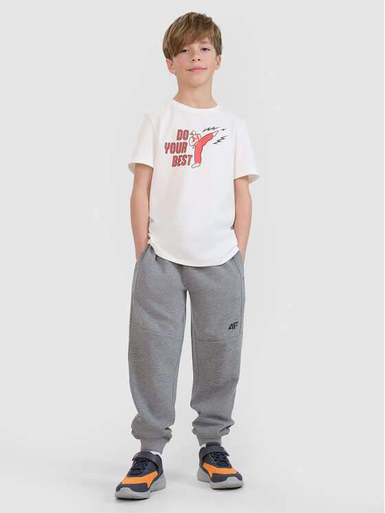 4F 4F Tričko HAVE SOME FUN Biela Regular Fit