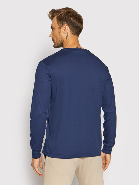 Polo Ralph Lauren Polo Ralph Lauren Majica z dolgimi rokavi 710760121 Mornarsko modra Slim Fit