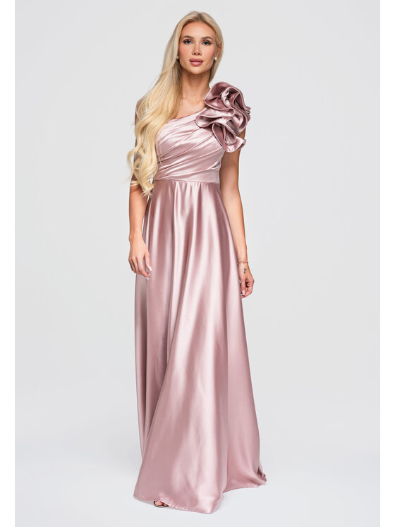 Ombre Ombre Sukienka wieczorowa LA-OM-DLR362 Różowy Regular Fit