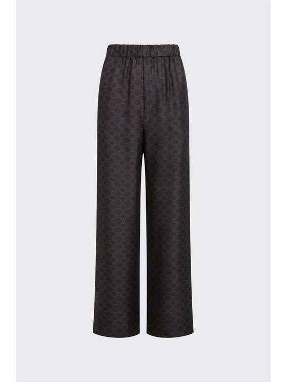 MARI PRETI MARI PRETI Pantaloni di tessuto MONOGRAM M Marrone Regular Fit