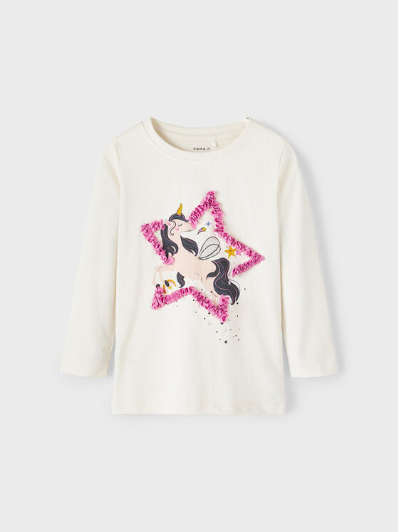NAME IT NAME IT Bluse 13221682 Écru Regular Fit