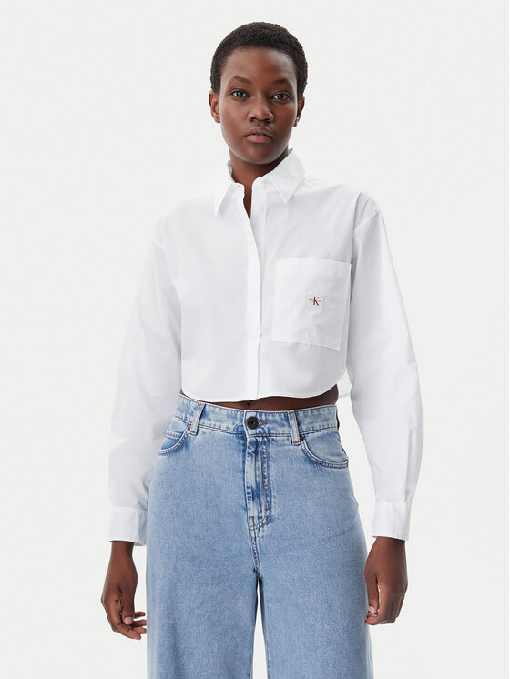 Calvin Klein Jeans Calvin Klein Jeans Cămașă J20J225078 Alb Relaxed Fit